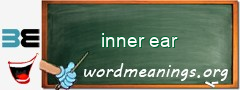 WordMeaning blackboard for inner ear